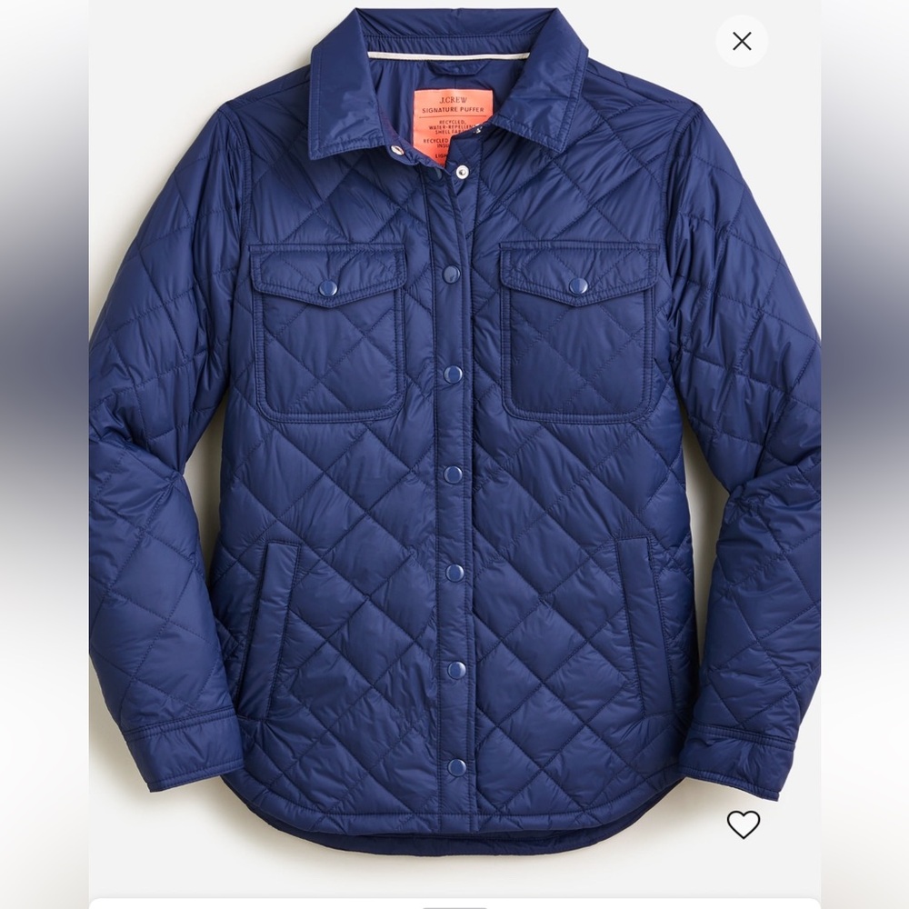 J. Crew Blue Quilted Jacket
